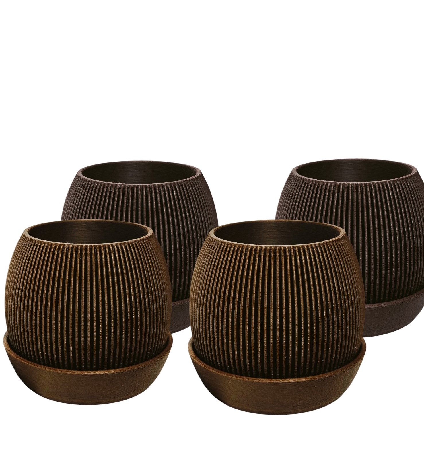 Kit 4 Vasos com base - 2 cores