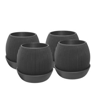 Kit 4 vasos - cinzas